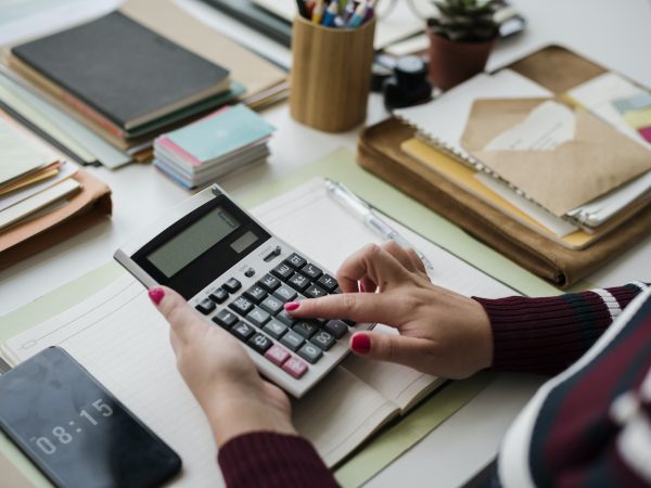 Woman accountant working on the desk